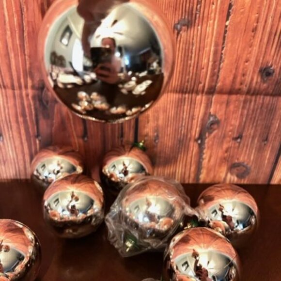 14-Piece Set Of rose gold plastic Christmas tree Ornament - Picture 3 of 3